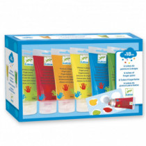 PEINTURE DES PETITS - 6 tubes de peinture à doigts - classique