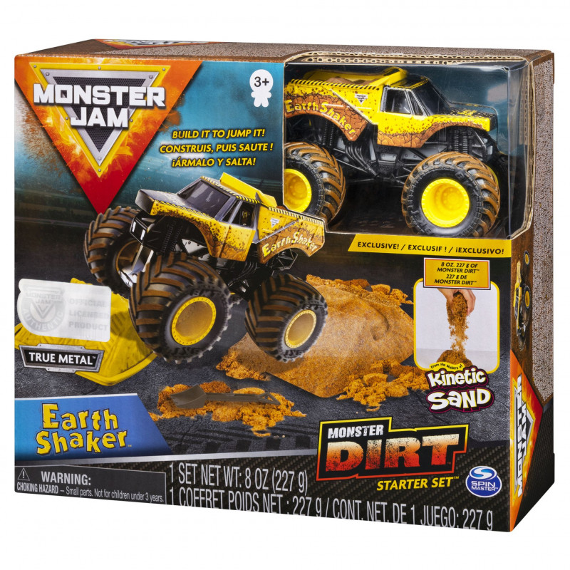 Monster Jam Kinetic Dirt Starter Set : Earth Shaker Monster Jam Kinetic Dirt Starter Set : Earth Shaker
