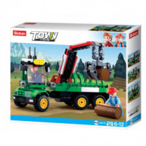 Town Farm - Tractor with Log Trailer