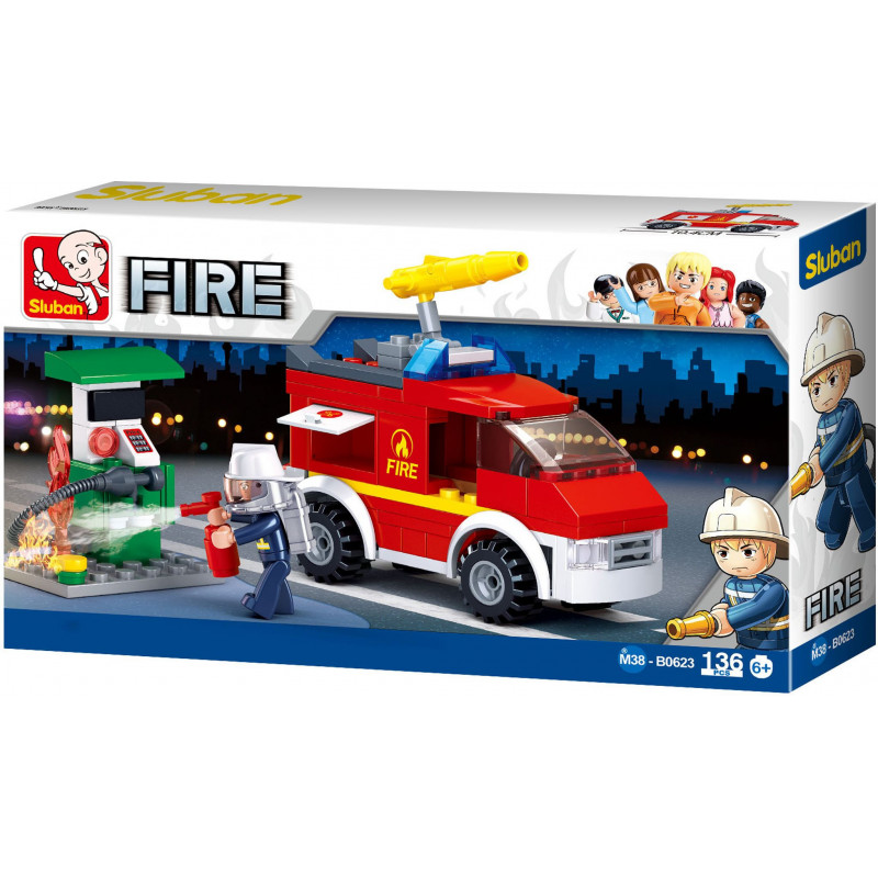 Pompier : Small Fire Truck + Oil Station