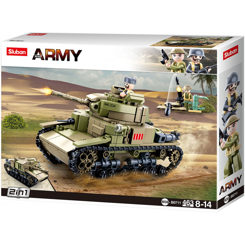 Sluban Army - Medium Italian Tank  2in1