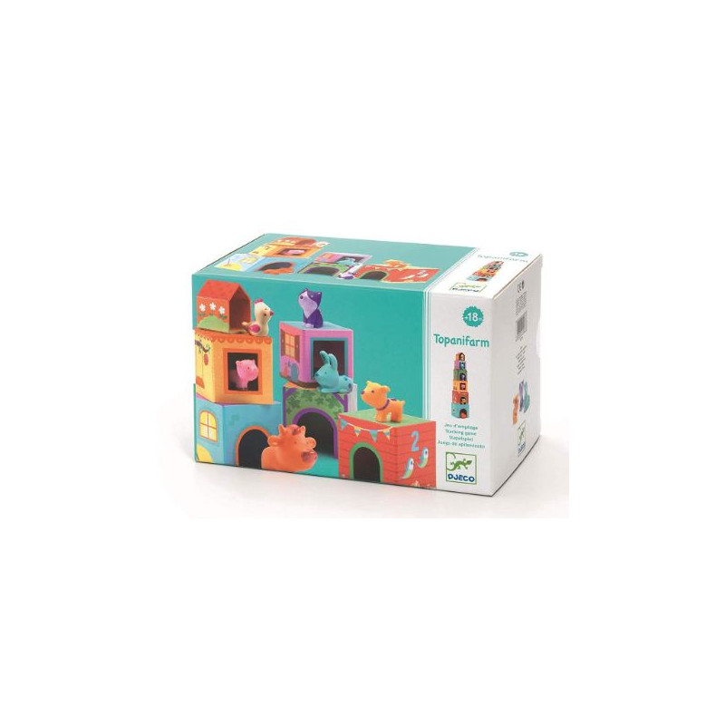 Cubes - Jeu d'empilage Topanifarm