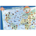 Puzzles pour enfants - Puzzle Carton Observation - Les animaux du monde 100 pcs + Livret - Livraison rapide Tunisie