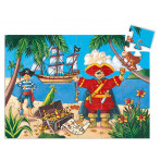 Puzzles pour enfants - Puzzle Silhouette - Le pirate et son trésor - Livraison rapide Tunisie
