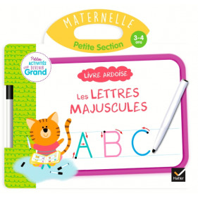 Ardoise - Livre Ardoise - Lettres majuscules PS