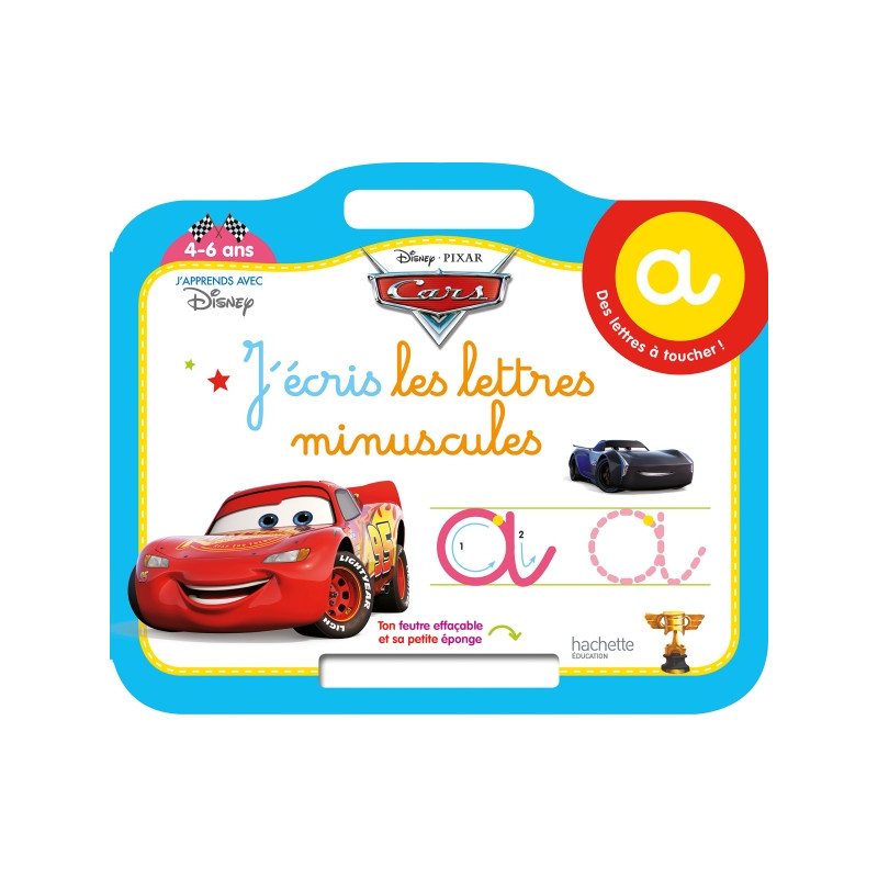 Ardoise Cars - J'écris les lettres minuscule