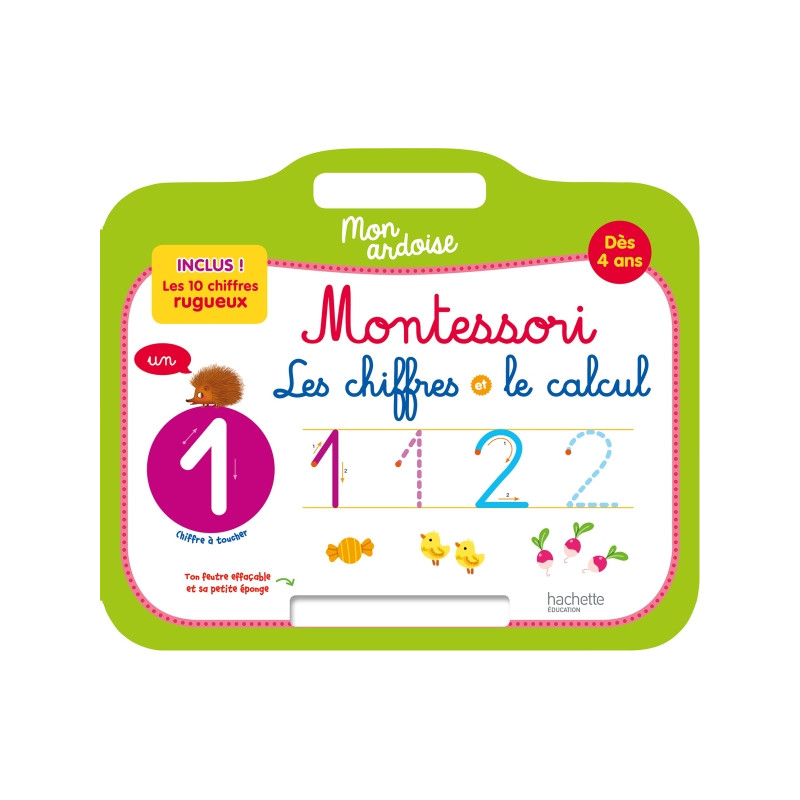 Ardoise Montessori - Chiffres et calcul - Jeux enfants Tunisie