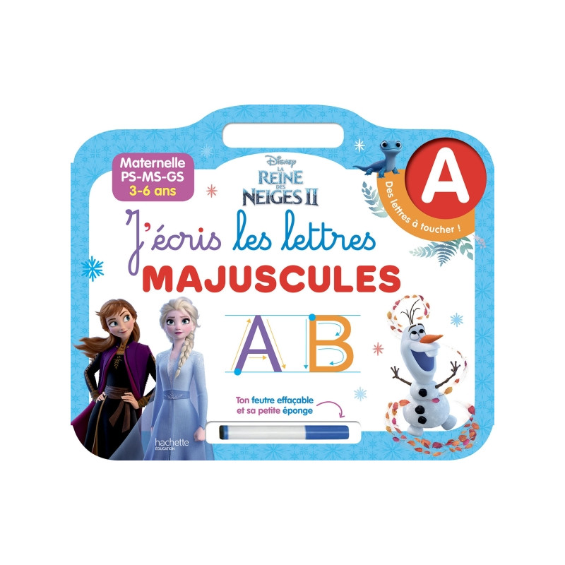 Ardoise Reine des neiges 2 - Lettres majuscules