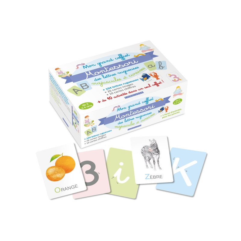 Larousse Coffret - Mon grand coffret Montessori - Lettres rugueuses