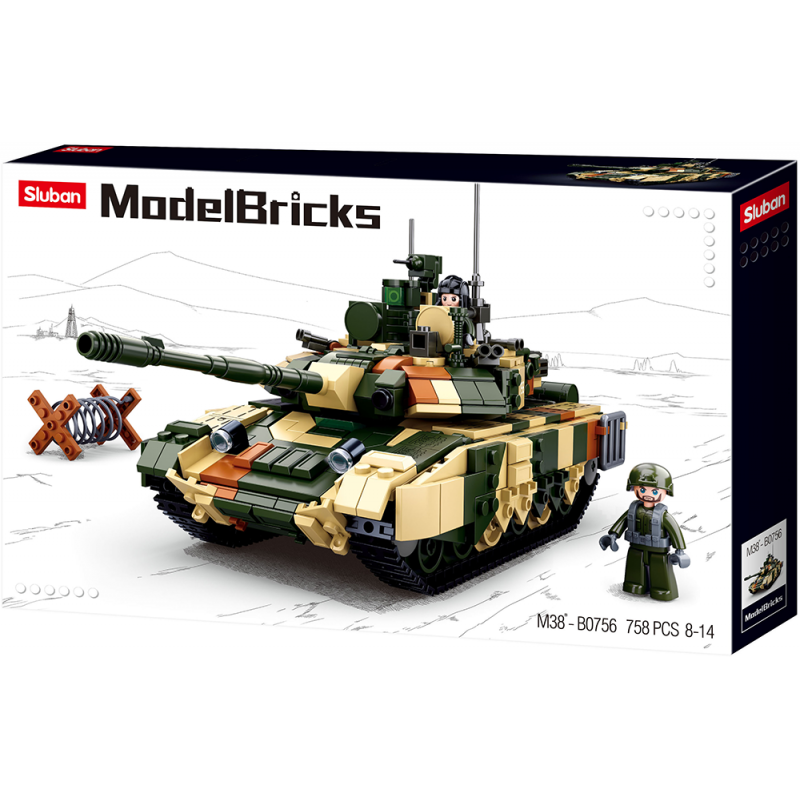 Model Bricks Army - Large Battle Tank