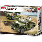 Jeux de construction pour enfants - Sluban Army - Allied Jeep with Anti-Aircraft guns - Livraison rapide Tunisie