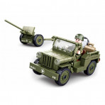 Jeux de construction pour enfants - Sluban Army - Allied Jeep with Anti-Aircraft guns - Livraison rapide Tunisie