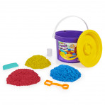 Loisirs créatifs pour enfants - Kinetic Sand 6lb x 3 Colour Bucket with tools - Livraison rapide Tunisie