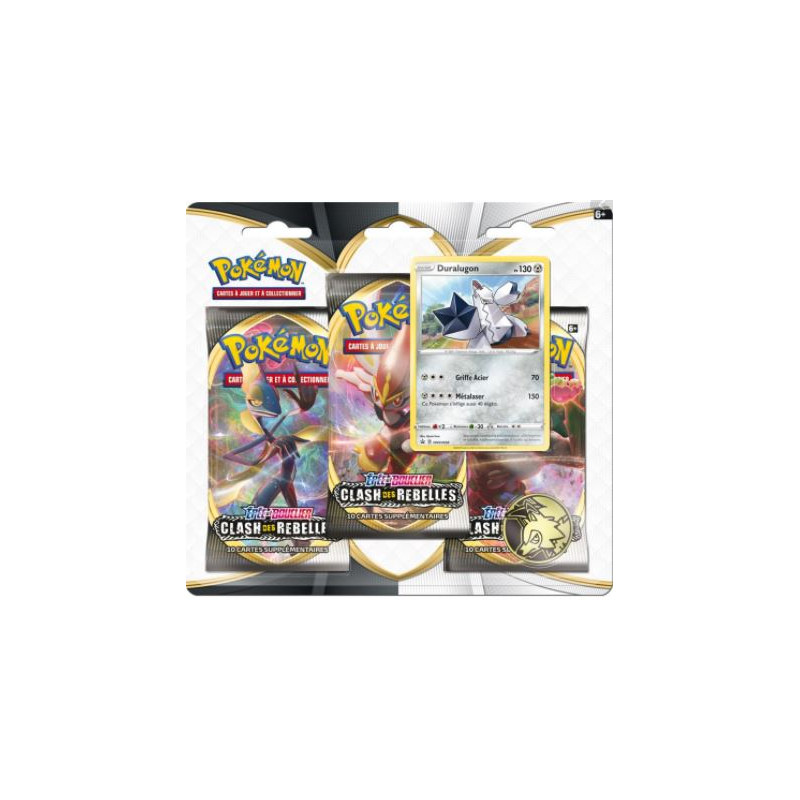 Pack 3 boosters : Pokémon Épée et Bouclier "Clash des Rebelles"