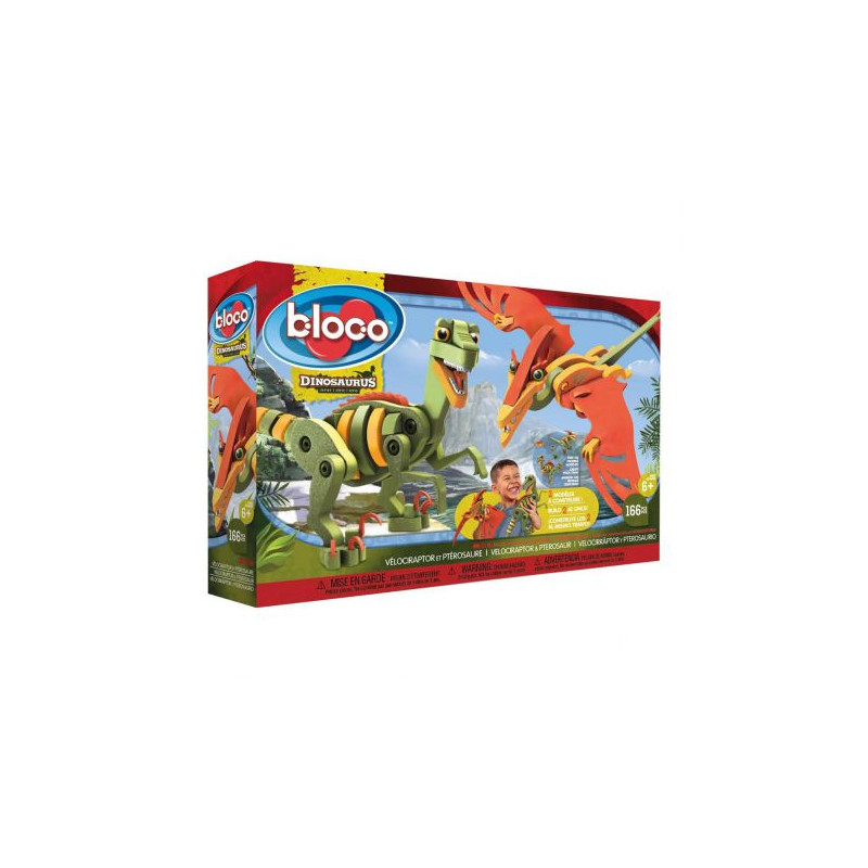 Bloco Toys : Vélociraptor & Ptérosaure