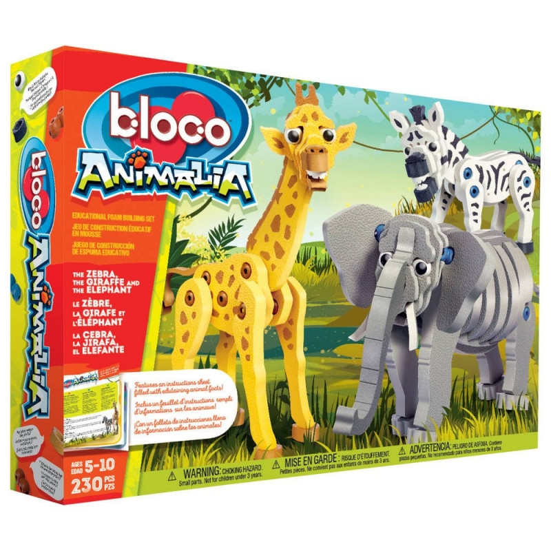 Bloco Toys : Girafe, Zèbre & Eléphant