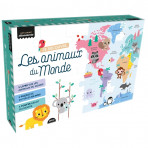 Puzzles pour enfants - Coffret - MON COFFRET DÉCOUVERTE - JE DECOUVRE LES ANIMAUX DU MONDE - Livraison rapide Tunisie