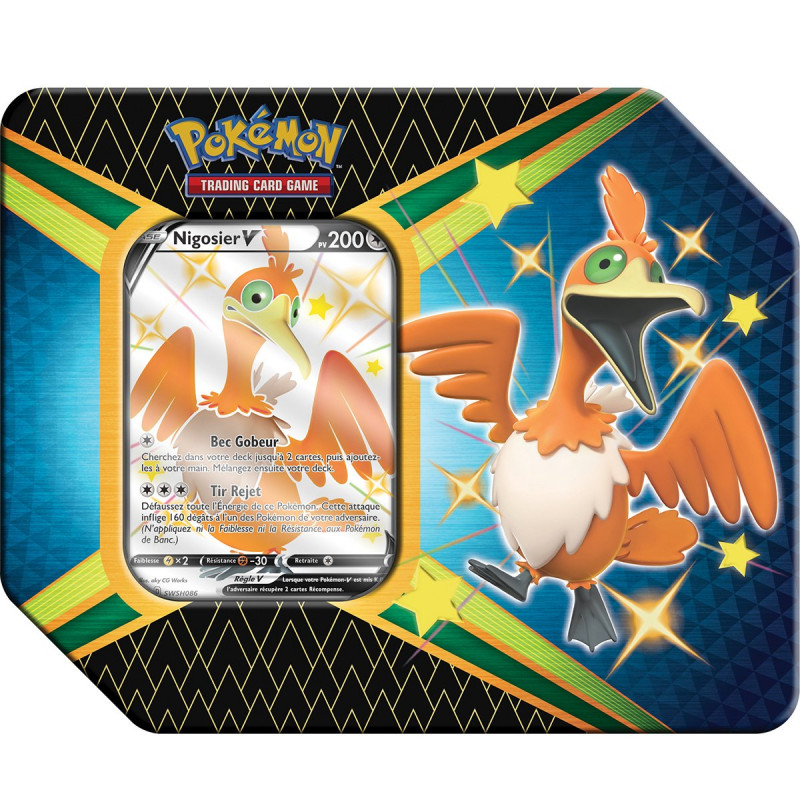 Pokémon Épée et Bouclier 4.5 "Destinées Radieuses" : Pokébox Escouade Nigosier-V Pokémon Épée et Bouclier 4.5 "Destinées Radieuses" : Pokébox Escouade Nigosier-V