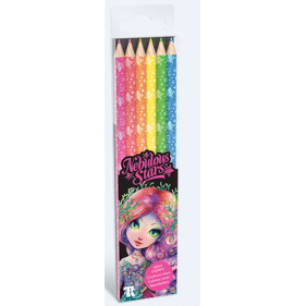 6 crayons de couleur en bois - Neon