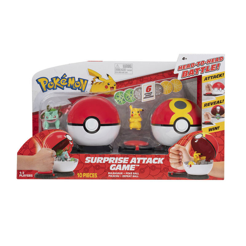 Pokémon figurková bitva - Surprise Attack Game - Rowlet vs. Rockruff
