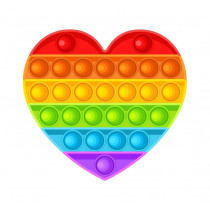 POP IT - Grand modèle Arc en ciel - Cœur