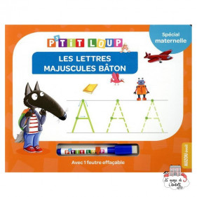Livre-ardoise P'tit Loup : JE TRACE MES PREMIÈRES LETTRES AVEC P'TIT LOUP