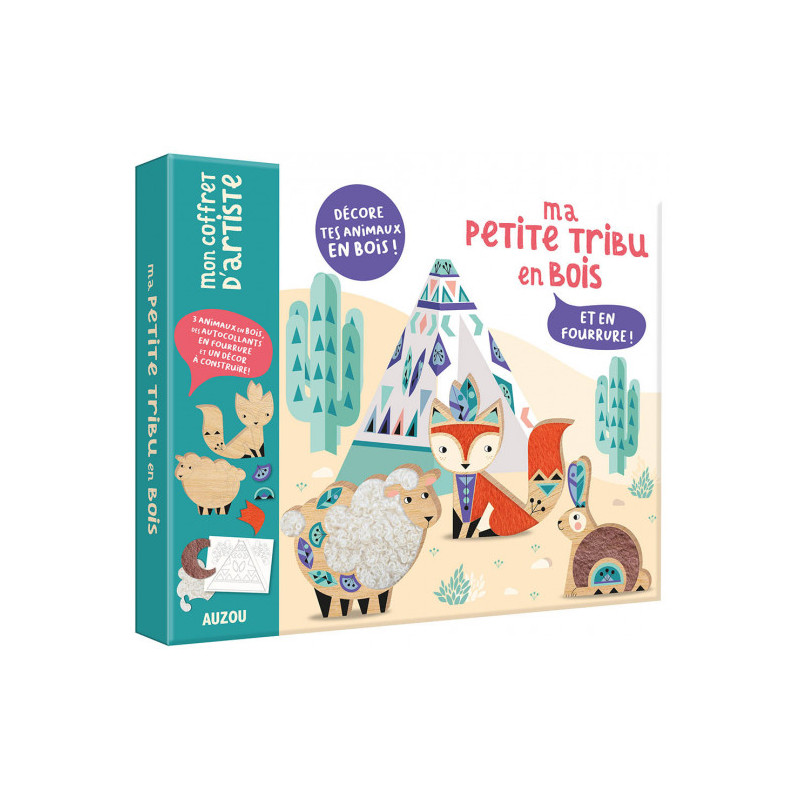 MON COFFRET D'ARTISTE : Ma petite tribu en bois MON COFFRET D'ARTISTE : Ma petite tribu en bois
