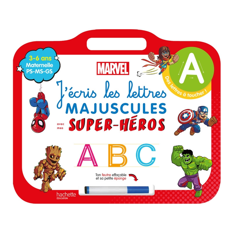 Disney - Mes super-héros Marvel - Ardoise J'écris les lettres majuscules