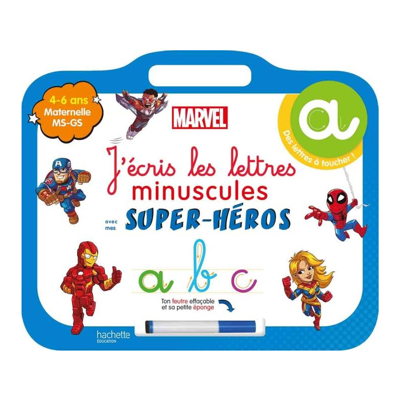 Disney - Mes super-héros Marvel - Ardoise J'écris les lettres minuscules