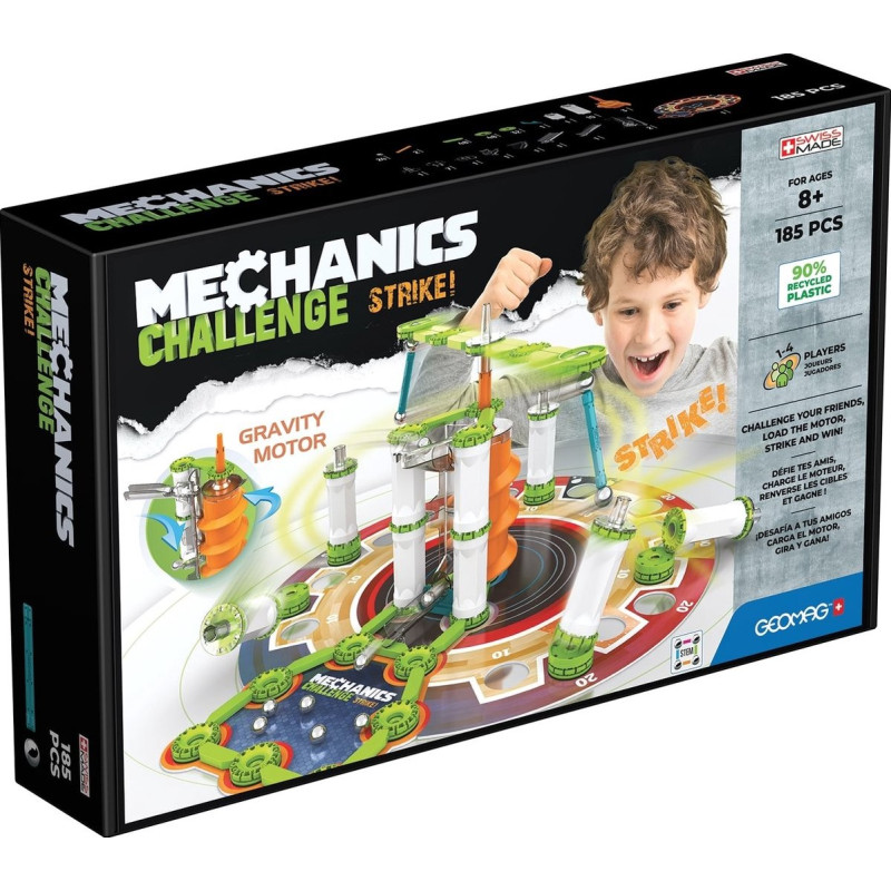 Geomag Mechanics Recycled Challenge Strike! 185 pcs Jeux enfants