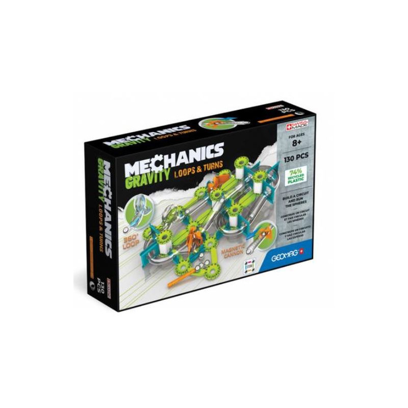 Geomag Mechanics Gravity RE Loops & Turns 130 pcs