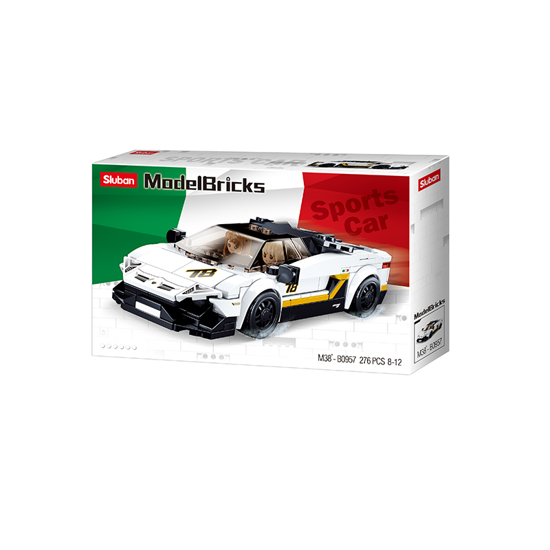 Model Bricks - Italian Super Car White