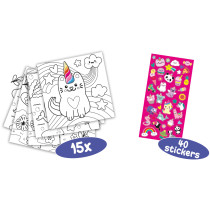 Coloriage licorne avec arc-en-ciel et coeurs - contour de la toile Coloriage licorne avec arc-en-ciel et coeurs - contour de la toile