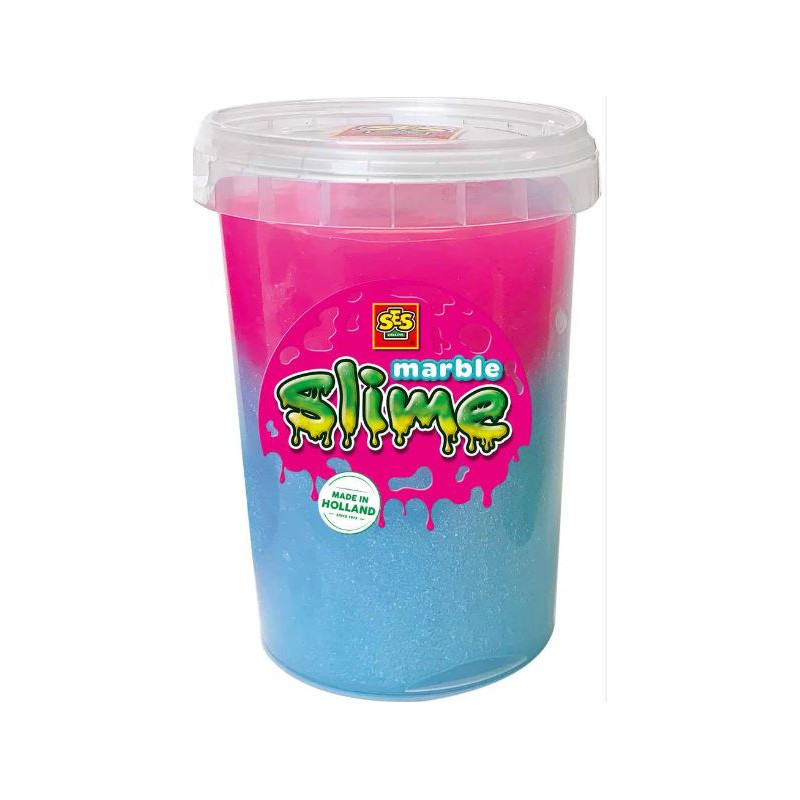 Slime : Slime marbré - Bleu et rose 200 g
