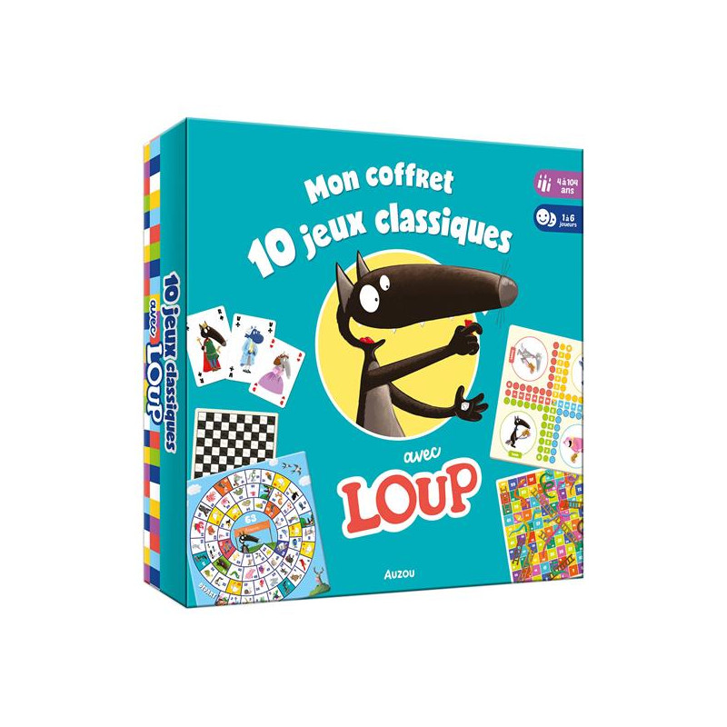 Coffret - MON COFFRET 10 JEUX CLASSIQUES AVEC LOUP Coffret - MON COFFRET 10 JEUX CLASSIQUES AVEC LOUP