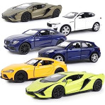 Circuits, véhicules et robotique pour enfants - BTE/  6 ASS VOITURE LICENSE METAL - ECHELLE 1/32 RETROFRICTION - Livraison ra...