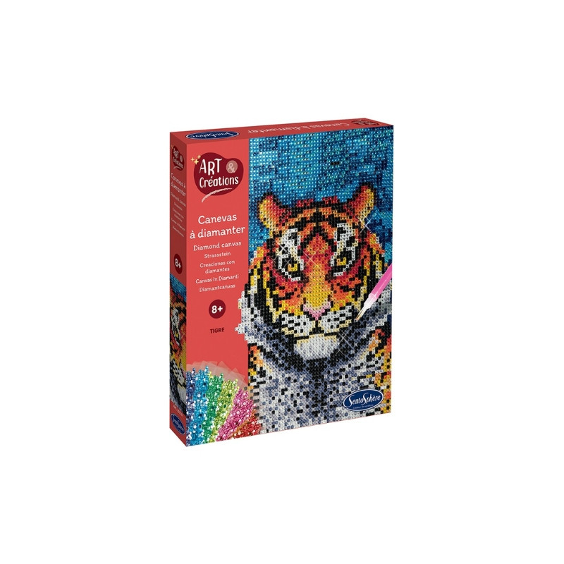 Art & Créations CANEVAS A DIAMANTER : TIGRE