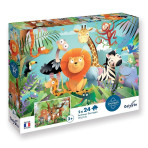 Puzzles pour enfants - PUZZLE 2*24 pièces - Animaux Sauvages - Livraison rapide Tunisie