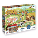 Puzzles pour enfants - PUZZLE 2*24 pièces - Ferme et Ville - Livraison rapide Tunisie