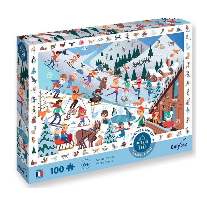 PUZZLE 100 pièces XXL - Sports d'Hiver