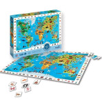 Puzzles pour enfants - PUZZLE 100 pièces XXL - Planisphère des Animaux - Livraison rapide Tunisie