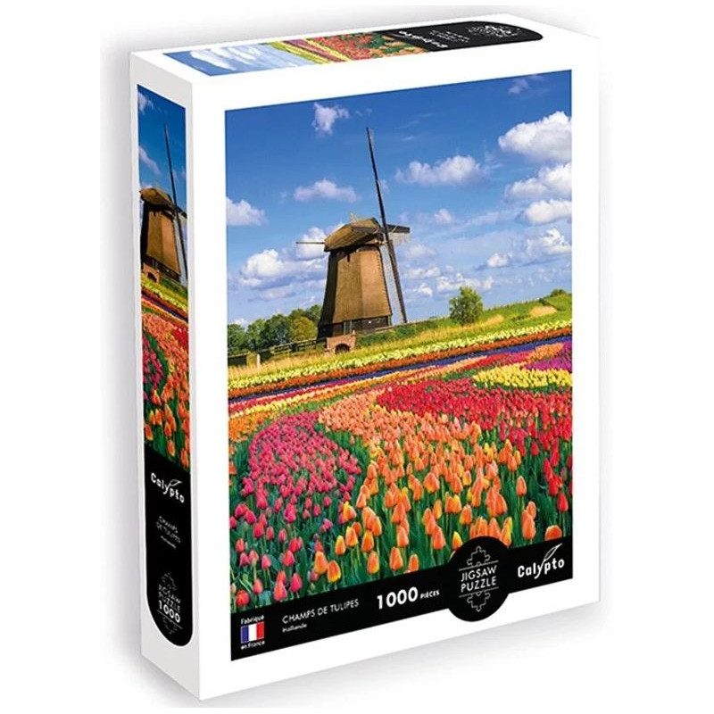 PUZZLE 1000 pièces - Champs de tulipes - Hollande