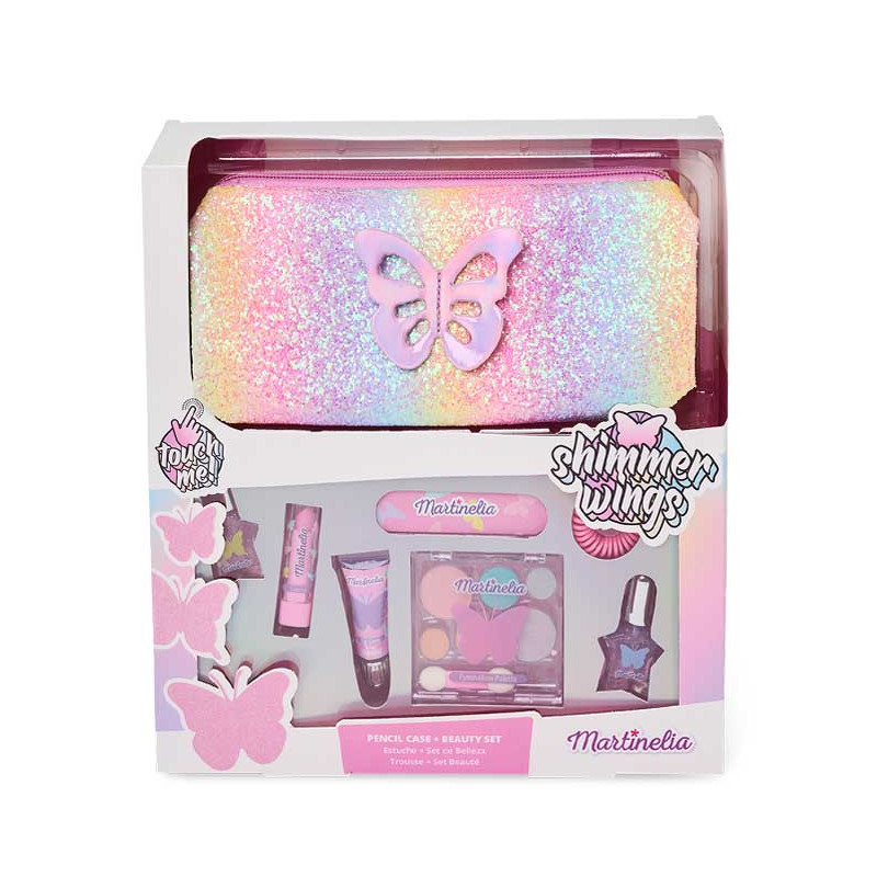 SHIMMER WINGS PENCIL CASE & BEAUTY SET