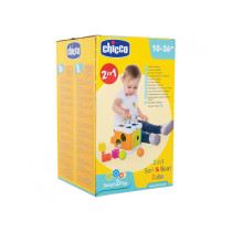 Chicco Cube à formes 2 en 1 , Cube d'Activité Bébé, Jeu de Tri des