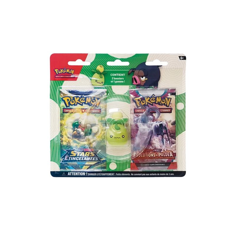 POKÉMON : BTS 2 BOOSTERS + GOMME OLIVINI POKÉMON : BTS 2 BOOSTERS + GOMME OLIVINI