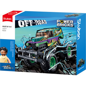 Sluban - Power Bricks : Green Purple Monster Truck Speed ​​Kixx