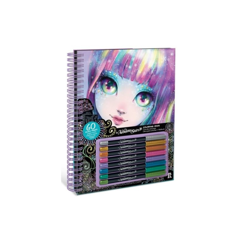 Livre de coloriage à pages noires Isadora - Stylos gel à encre métallisée Livre de coloriage à pages noires Isadora - Stylos gel à encre métallisée