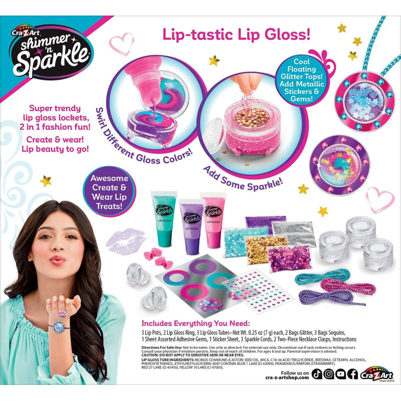 Glitter & Gem Lip Gloss Lockets Glitter & Gem Lip Gloss Lockets