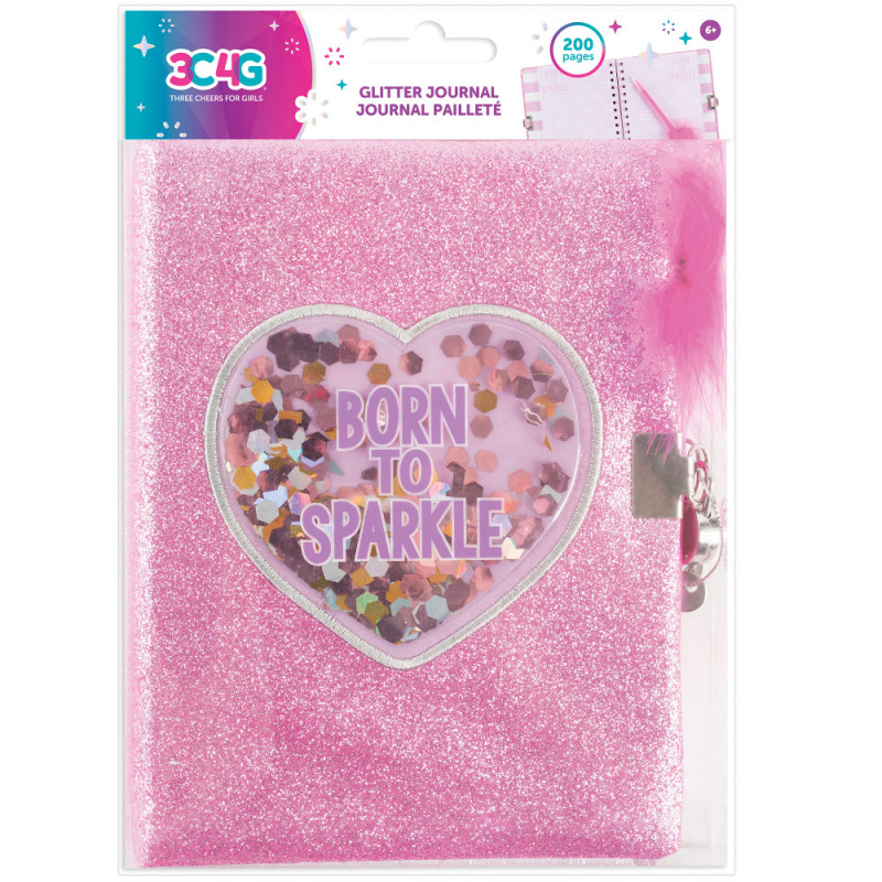 Born To Sparkle Glitter Journal And Pen