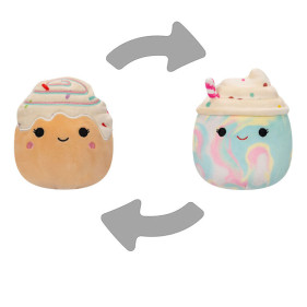 SQK - Little Plush (5" Squishmallows) (Kelen/Rease - Rainbow Frappe/Cinnamon Roll W/Rainbow Frosting - Flipamallows)